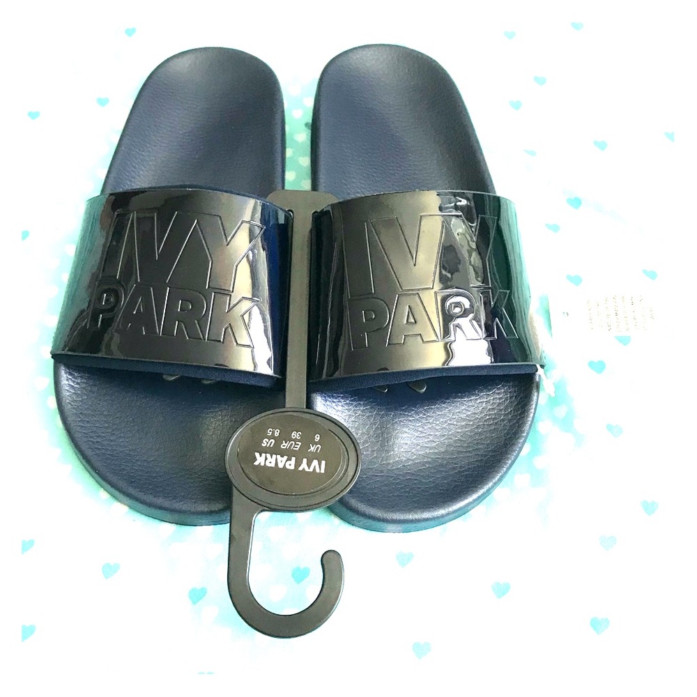 IVY PARK Metallic Sliders Size 5.5 - Picture 1 of 3